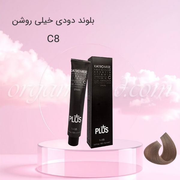 رنگ موی کاترومر KATROMER بلوند دودی خیلی روشن شماره 9.1 C8 سری دودی رنگ موی کاترومر KATROMER بلوند دودی خیلی روشن شماره 9.1 C8 سری دودی