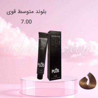 رنگ موی کاترومر KATROMER بلوند متوسط قوی 7.00 سری طبیعی قوی