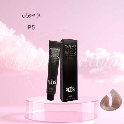 رنگ موی کاترومر KATROMER بژ صورتی P5 سری پاستل