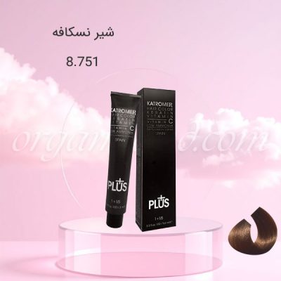 رنگ موی کاترومر KATROMER شیر نسکافه 8.751 سری نسکافه ای