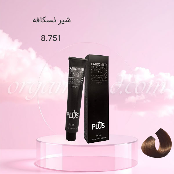 رنگ موی کاترومر KATROMER شیر نسکافه 8.751 سری نسکافه ای رنگ موی کاترومر KATROMER شیر نسکافه 8.751 سری نسکافه ای