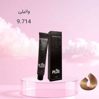 رنگ موی کاترومر KATROMER وانیلی 9.714 سری کاراملی